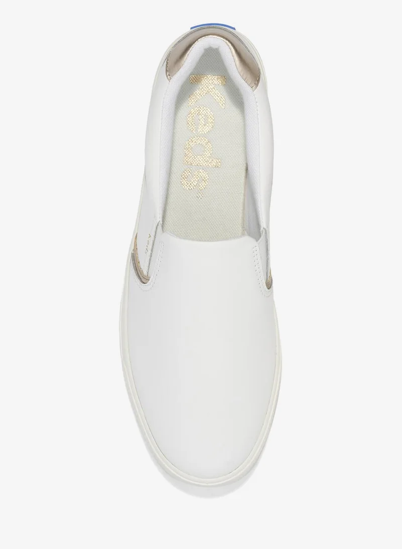 Keds Egret/Champagne Keds Women's Pursuit Leather Slip On  Casual Sneaker White for Women | Best Price UAE